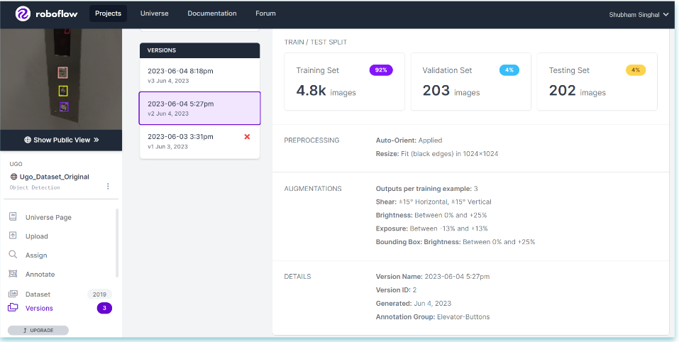 Roboflow Dashboard